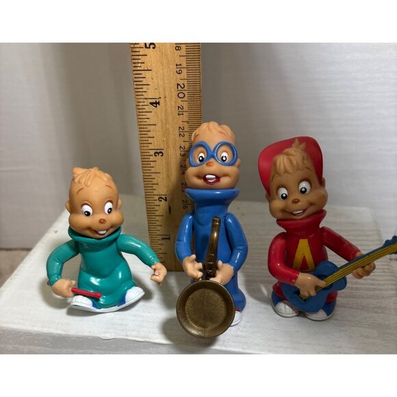 Vintage Alvin & The Chipmunks PVC Figures Rock Band Set 1991 3-Pieces READ - Picture 16 of 16